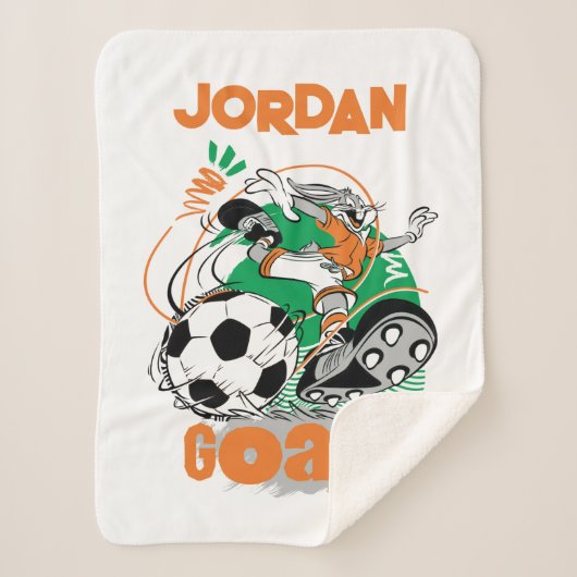 Couverture Sherpa BUGS BUNNY™ Soccer objectif (Devant)