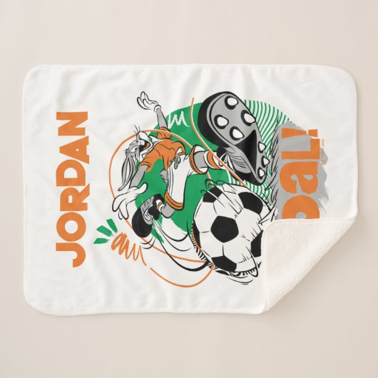 Couverture Sherpa BUGS BUNNY™ Soccer objectif (Devant (Horizontal))