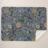 Couverture Sherpa Bugs de Doodle sur le gris de latte (Devant (Horizontal))