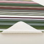 Couverture Sherpa Buisson de baies vert et rouge rayé (3/4)