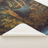 Couverture Sherpa Bull Elk dans la forêt d'automne (3/4)