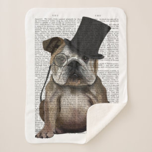 Couverture Sherpa Bulldog anglais, Formal Hound et Casquette