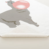 Couverture Sherpa Bulle de gomme Llama soufflant bulle (3/4)
