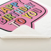 Couverture Sherpa Bulle Joyeux Anniversaire (3/4)