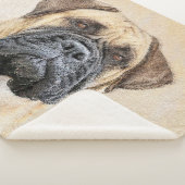 Couverture Sherpa Bullmastiff Peinture - Joli chien d'origine art (3/4)