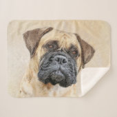 Couverture Sherpa Bullmastiff Peinture - Joli chien d'origine art (Devant (Horizontal))