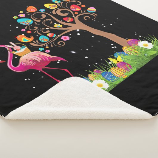 Couverture Sherpa Bunny Flamingo Easter | Cute Flamingo Lovers (3/4)