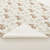 Couverture Sherpa Bunny Rabbits Daisy Flowers (3/4)