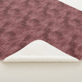 Couverture Sherpa Burgundy Red White Dot Stripes (3/4)
