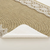 Couverture Sherpa Burlap, dentelle texture tissu. (3/4)