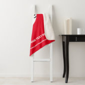 Couverture Sherpa Business Chic Vivid Red Minimal personnalisable (En situation)