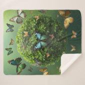 Couverture Sherpa Butterfly Harmony Nature Sphere Sherpa Blanket   (Devant (Horizontal))