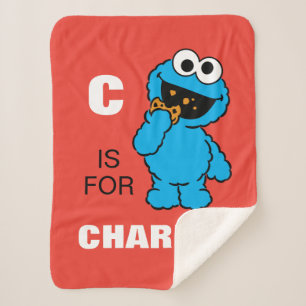 Couverture Sherpa C est pour Cookie Monster   Ajouter Votre Nom