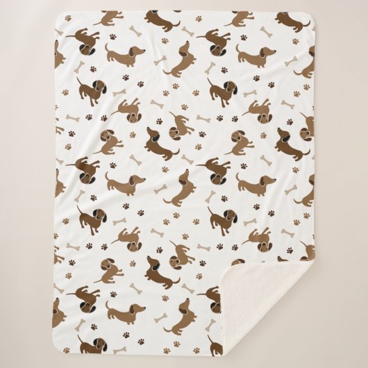 Couverture Sherpa Ça a été une longue journée de Dachshund (Devant)