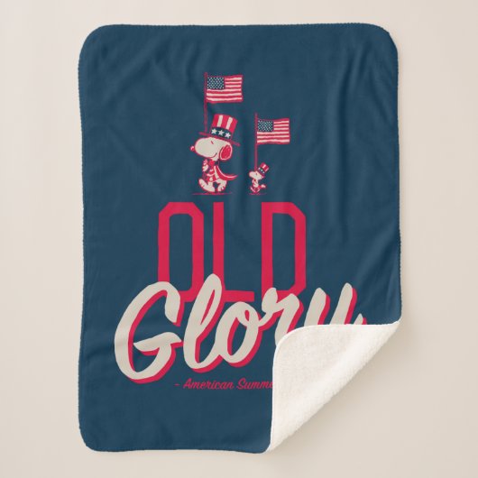 Couverture Sherpa cacahuètes | American Summer Old Glory (Devant)