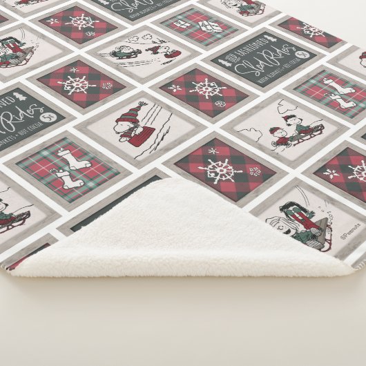 Couverture Sherpa cacahuètes | Ancien Motif de traîneau (3/4)