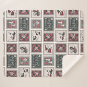 Couverture Sherpa cacahuètes | Ancien Motif de traîneau (Devant (Horizontal))