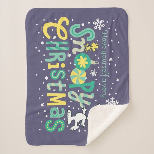 Couverture Sherpa cacahuètes | Ayez-Vous Un Très Snoopy (Devant)