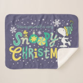 Couverture Sherpa cacahuètes | Ayez-Vous Un Très Snoopy (Devant (Horizontal))