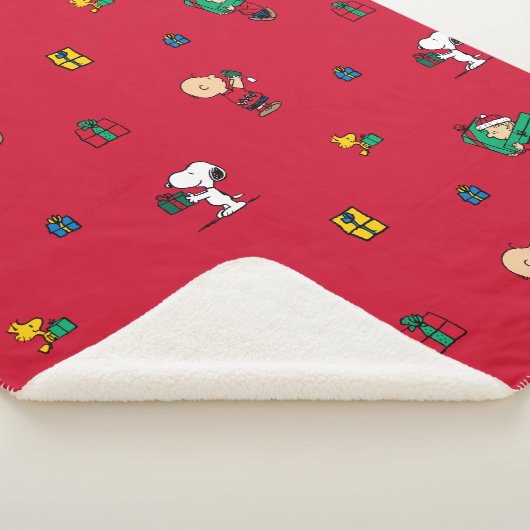 Couverture Sherpa cacahuètes | Cadeau de Noël Rouge (3/4)