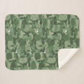 Couverture Sherpa cacahuètes | Camouflage Snoopy & Woodstock (Devant (Horizontal))