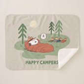 Couverture Sherpa cacahuètes | Campeurs de couchage Snoopy & Woodsto (Devant (Horizontal))