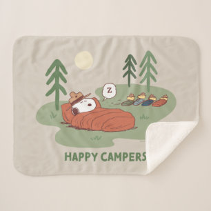 Couverture Sherpa cacahuètes   Campeurs de couchage Snoopy & Woodsto