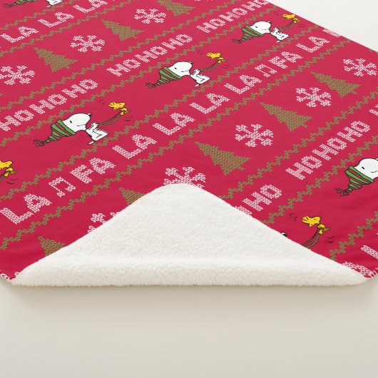 Couverture Sherpa cacahuètes | Chandail de Noël Snoopy & Woodstock (3/4)