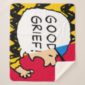 Couverture Sherpa cacahuètes | Charlie Brown Bon Grief Half & Half (Devant)