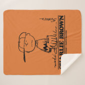 Couverture Sherpa cacahuètes | Charlie Brown Jouer à la balle (Devant (Horizontal))
