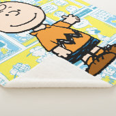 Couverture Sherpa cacahuètes | Charlie Brown Motif de bande dessinée (3/4)