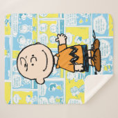 Couverture Sherpa cacahuètes | Charlie Brown Motif de bande dessinée (Devant (Horizontal))