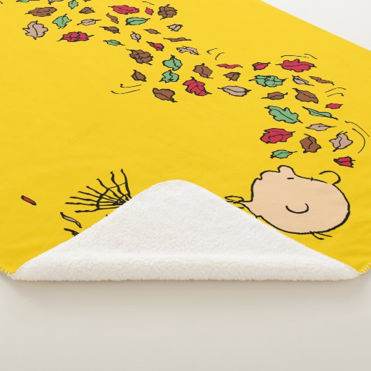 Couverture Sherpa cacahuètes | Charlie Brown Raking Feuilles (3/4)