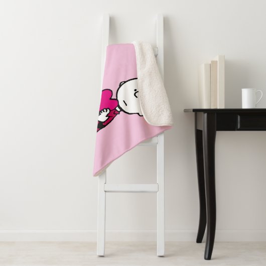 Couverture Sherpa cacahuètes | Charlie Brown Soyez ma Saint Valentin (En situation)