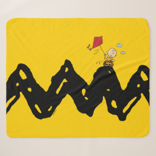 Couverture Sherpa cacahuètes Charlie Brown volant Kite