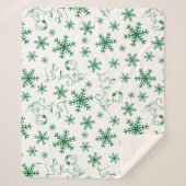 Couverture Sherpa cacahuètes | Christmas Snoopy Let It Snow Motif (Devant)