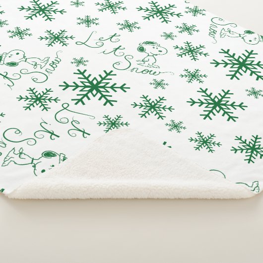 Couverture Sherpa cacahuètes | Christmas Snoopy Let It Snow Motif (3/4)