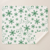 Couverture Sherpa cacahuètes | Christmas Snoopy Let It Snow Motif (Devant (Horizontal))