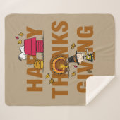 Couverture Sherpa cacahuètes | Combo Bon thanksgiving (Devant (Horizontal))