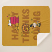 Couverture Sherpa cacahuètes | Combo Bon thanksgiving (Devant (Horizontal))