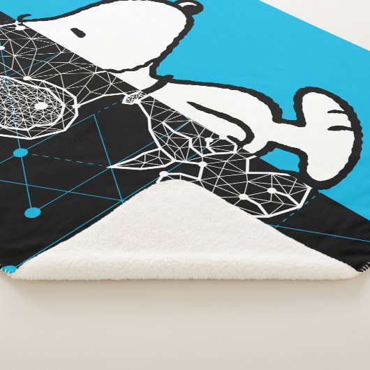 Couverture Sherpa cacahuètes | Conception géométrique Snoopy (3/4)
