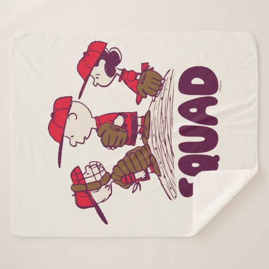 Couverture Sherpa cacahuètes | Équipe de baseball (Devant (Horizontal))