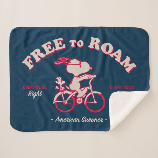 Couverture Sherpa cacahuètes | Été Américain Libre À Roam (Devant (Horizontal))