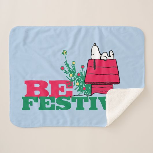 Couverture Sherpa cacahuètes | Être festif (Devant (Horizontal))