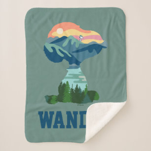 Couverture Sherpa cacahuètes   Grand Portrait extérieur Snoopy