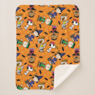Couverture Sherpa cacahuètes   Happy Halloween Motif
