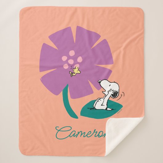 Couverture Sherpa cacahuètes | Illustration de la nature | Ajouter V (Devant)