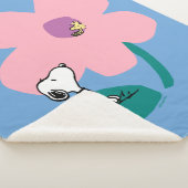 Couverture Sherpa cacahuètes | Illustration Nature Rose Flower (3/4)