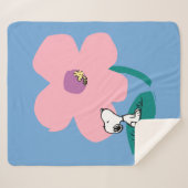 Couverture Sherpa cacahuètes | Illustration Nature Rose Flower (Devant (Horizontal))