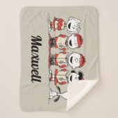 Couverture Sherpa cacahuètes | Joyeux Noël | Ajouter Votre Nom (Devant)